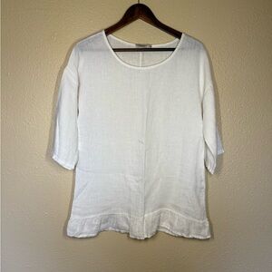 Elegant Lungo L’arno White Linen 1/2 sleeve